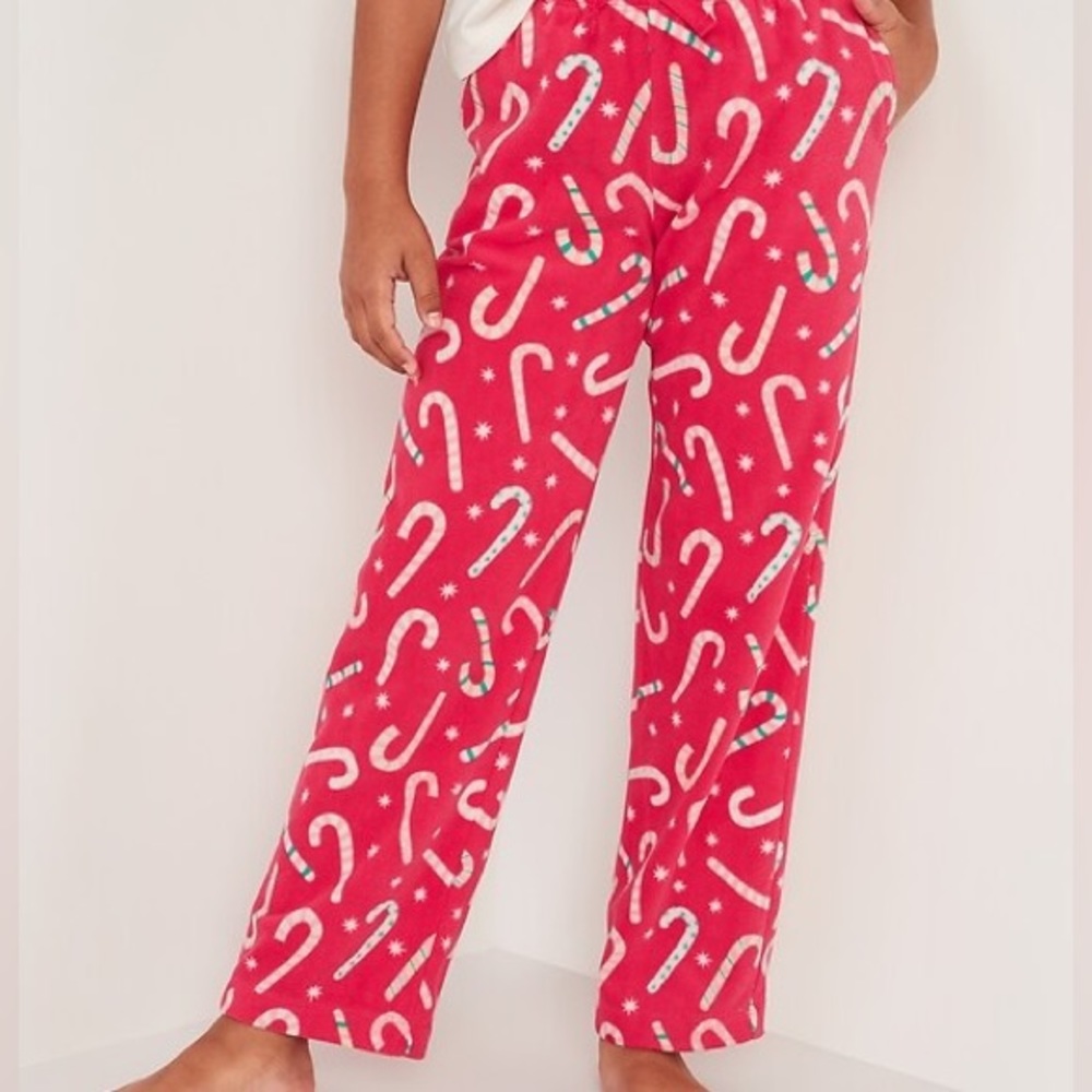 Old Navy - Pink Candy Cane Flannel Pants